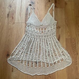 CROCHETED swim coverup size small